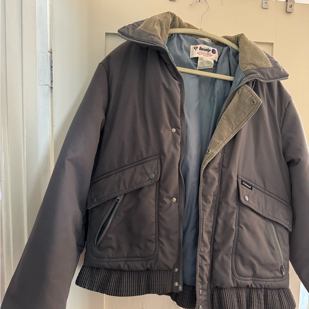 Vintage 1980s fusalp ski jacket Men's Gray Bomber Jacket